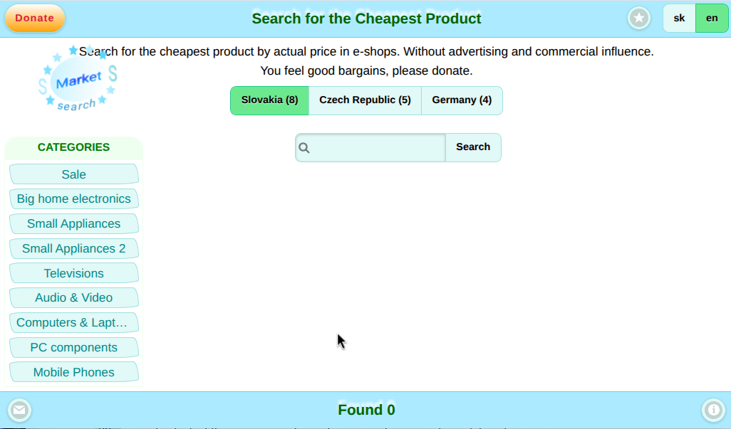  🔍 Search for the cheapest product by price in e-shops.